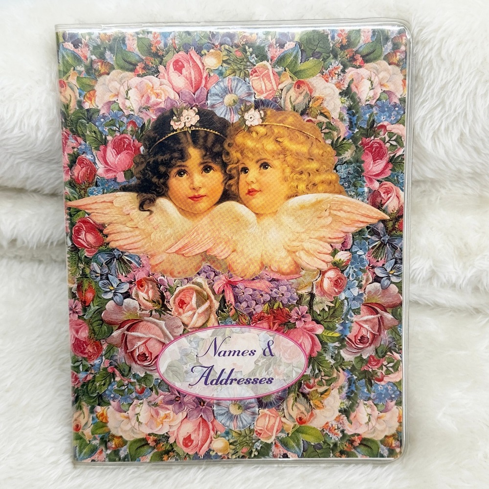 VTG Thomas L Cathey Angel Address Book Victorian Cherub Floral Telephone Index